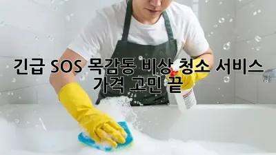 긴급 SOS🚨 목감동 비상 청소 서비스, 가격 고민 끝! ✨